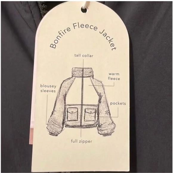 Blogilates Black Bonfire Fleece Jacket Size 2X NWT no longer sold! - Picture 2 of 4